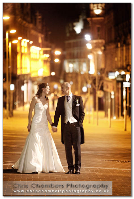 Leeds wedding photography at night